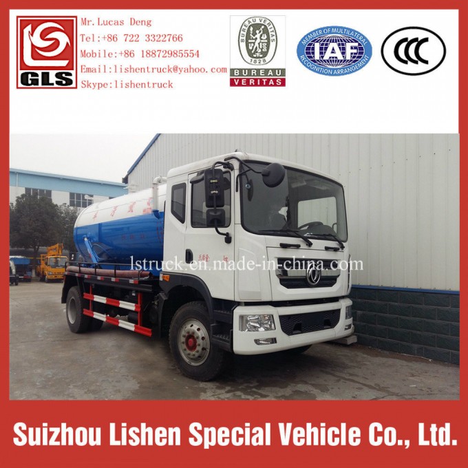 Dongfeng 10 M3 Suction Truck Vacuum Sewage Truck Pump Fecal Suction Truck Image1