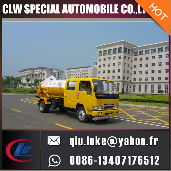 3000L Sewer Cleaning Truck, Vacuum Sewage Suction Truck, Sludge Truck Image1