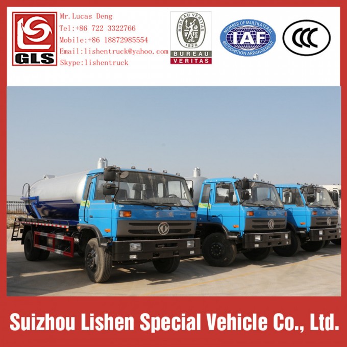 Export to Africa Vacuum Sewage Suction Truck Dongfeng 153 Sewer Tanker Truck Image1