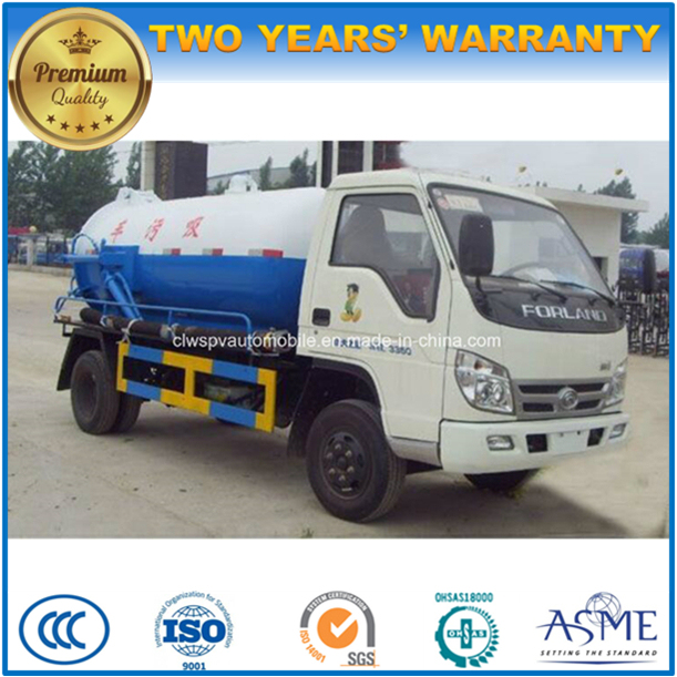 Small Vacuum Suction Truck 4X2 Forland 3 Cbm Sewage Truck Image1
