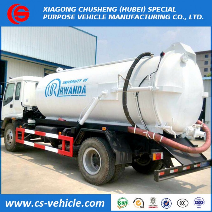 Isuzu 4X2 Vacuum Sewage Truck 6m3 Fecal Suction Truck Image1