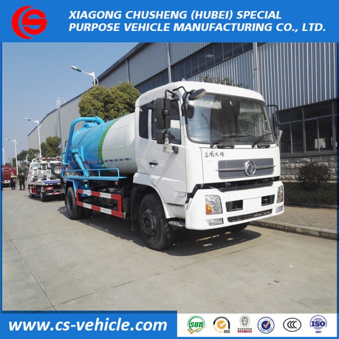 Dongfeng 4X2 6000L 8000liters Vacuum Sewage Suction Truck Image1