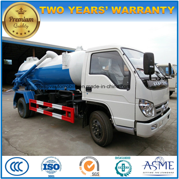 Forland Mini 4X2 3 M3 Vacuum Sewer Truck 3000 L Sewage Suction Truck Image1