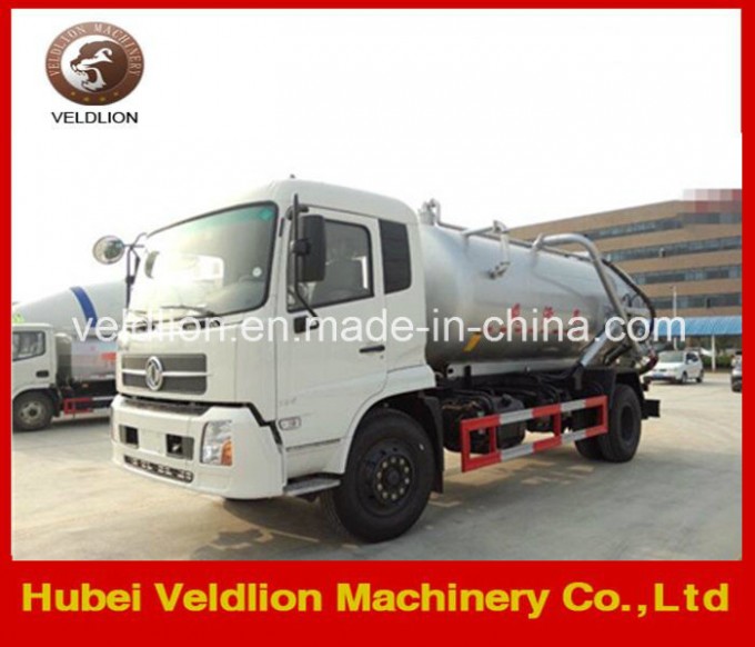Dongfeng 12000L Sewage Suction Truck (double vacuum pump) Image1