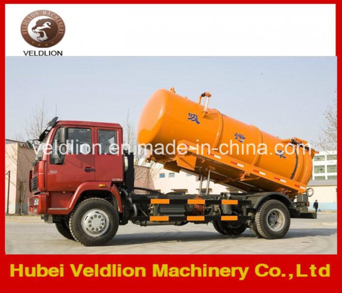 Sinotruck 12m3 Vacuum Sewage Suction Truck (weilong brand double pump) Image1