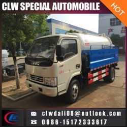 4*2 Dongfeng Small Sewage Suction Tank Truck with 3 Cbm Tank for Sale