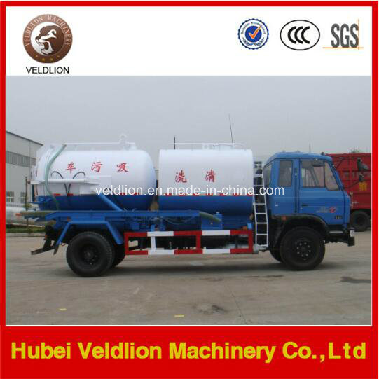 8000liter/8cbm/8m3/8000L Suction Sewage Tank Truck with Water Tank Image1