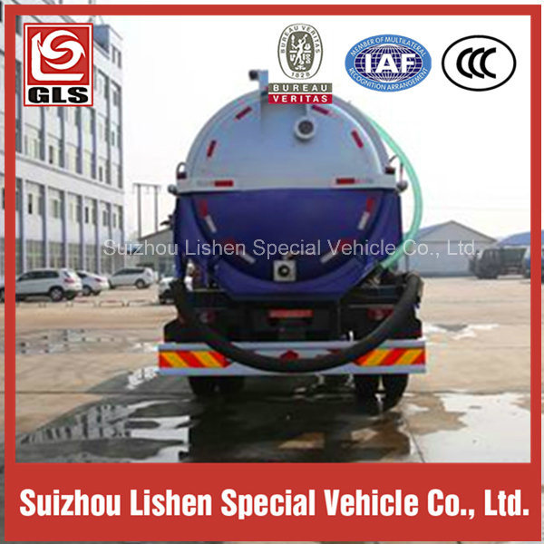6000L Stainless Steel Sewage Suction Tanker Truck Image1