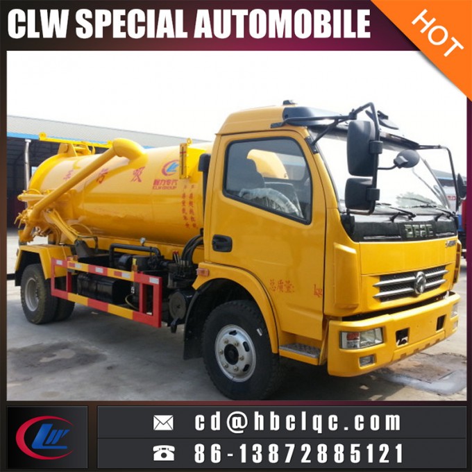 Dongfeng 5ton Vacuum Pump Tank Truck Vacuum Sewage Truck Image1