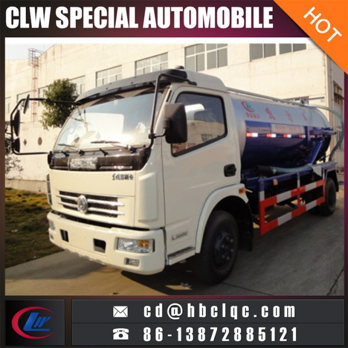 Dongfeng 6m3 Vacuum Sewage Truck Vacuum Pump Tank Truck Image1