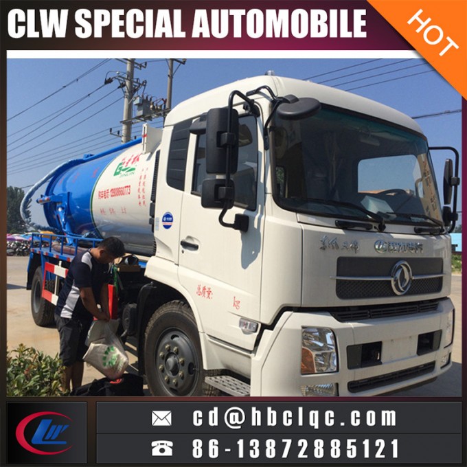 4X2 8000L 10000L Vacuum Tank Vehicle Sewer Sucking Tank Truck Image1