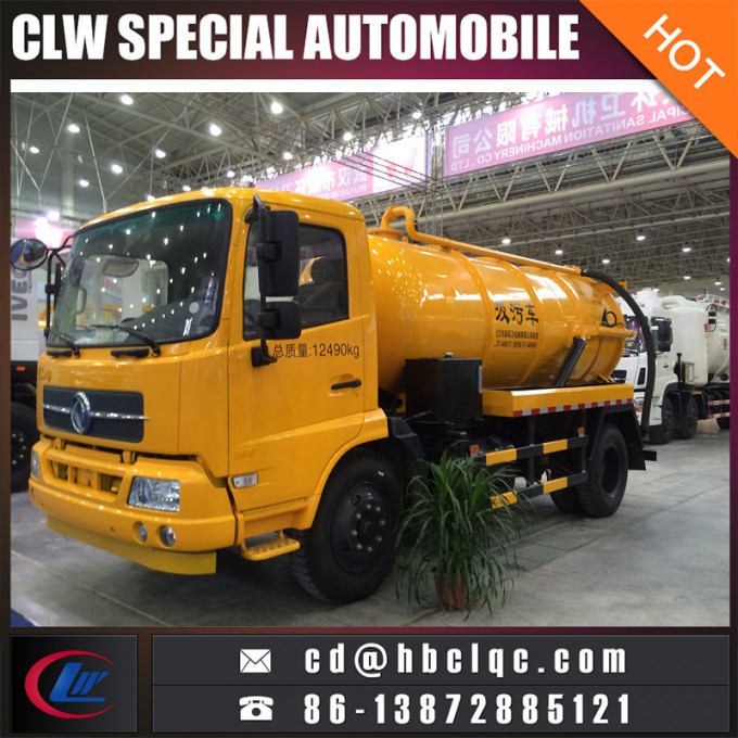 Dongfeng Tianland 8ton 10ton Vacuum Tank Sewer Suction Truck Image1