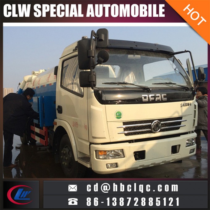 Hotsales 6m3 High-Pressure Sewer Flushing Vehicle Pipeline Dredge Tank Truck Image1
