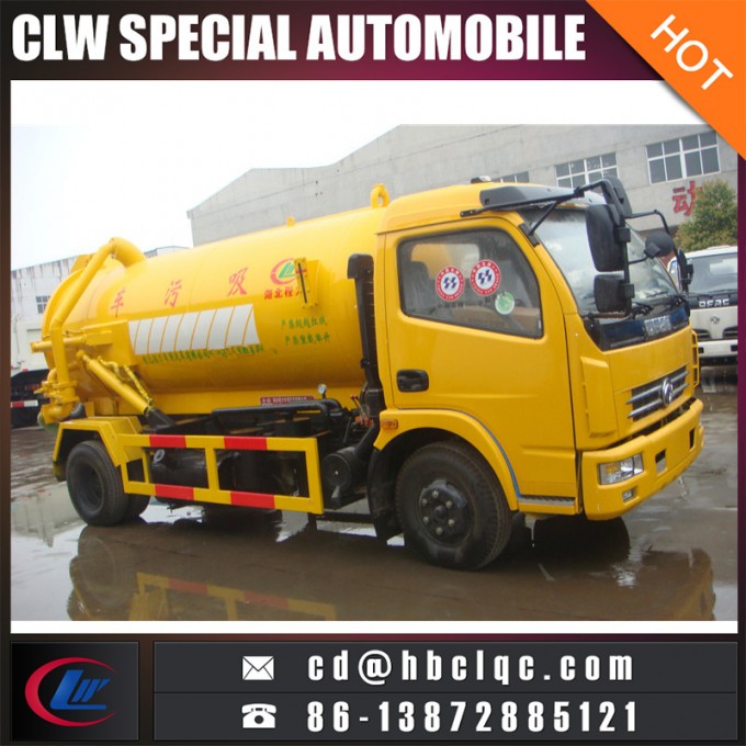 6m3 5ton Vacuum Sewer Tank Vehicle Vacuum Sucking Truck Image1