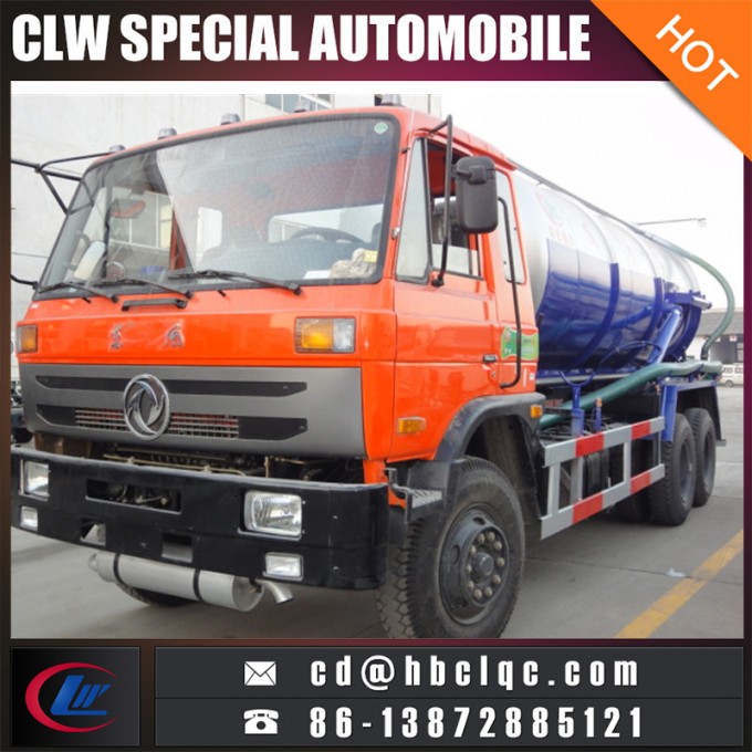 Dongfeng 6X4 18000L Vacuum Dung Sucking Truck Sludge Transport Truck Image1