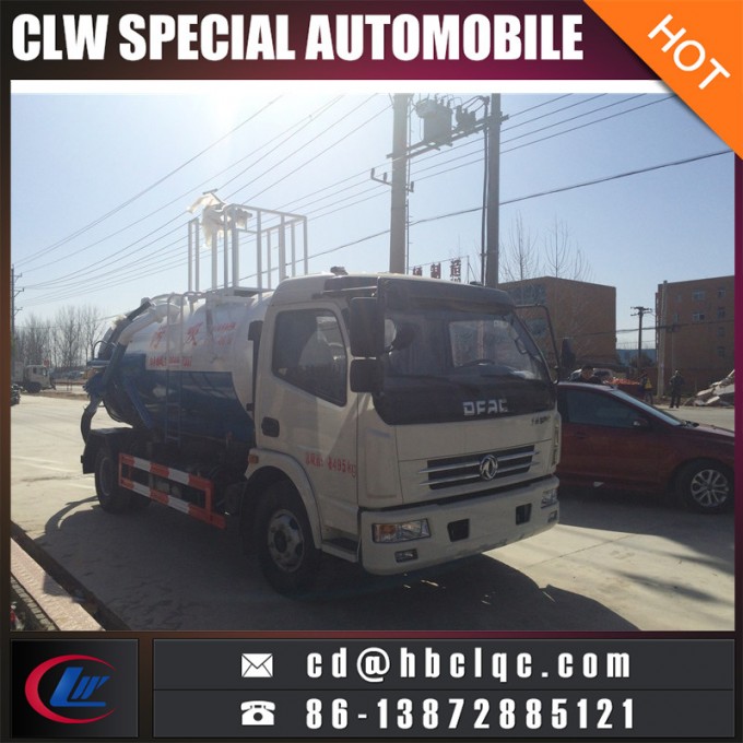 5000L Sewer Suction Vehicle Water Sprinkle Tank Truck Image1
