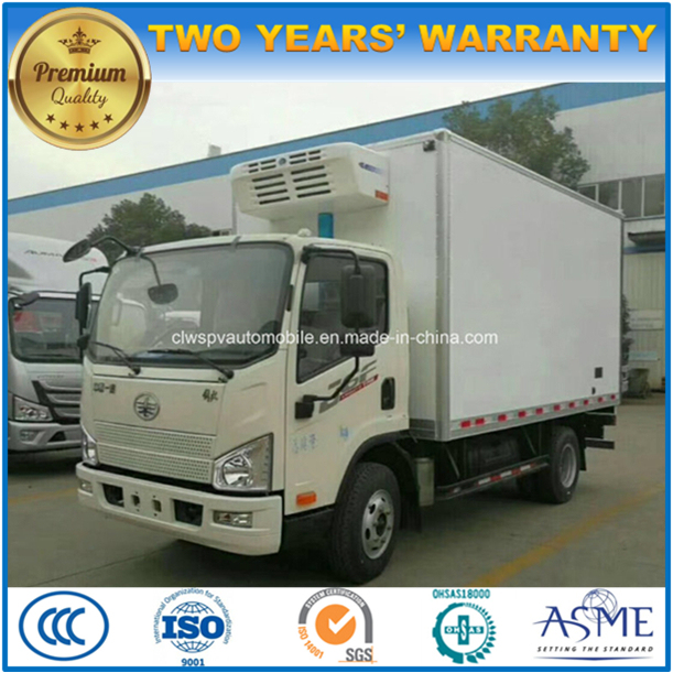 FAW 4X2 Refrigerated Lorry Truck 5 Tons Cold Storage Truck Image1