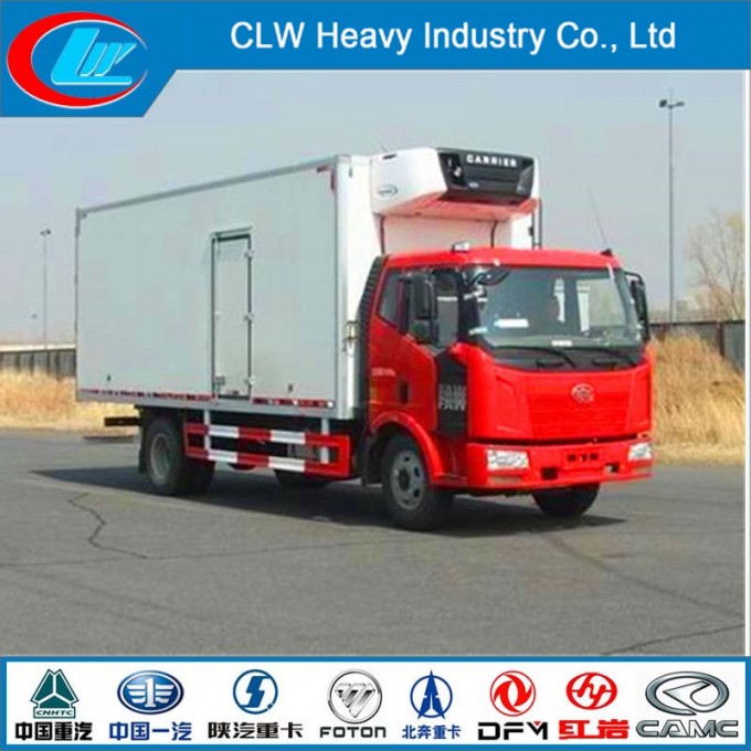 Faw 4X2 180HP Small Refrigerated Truck for Sale Image1