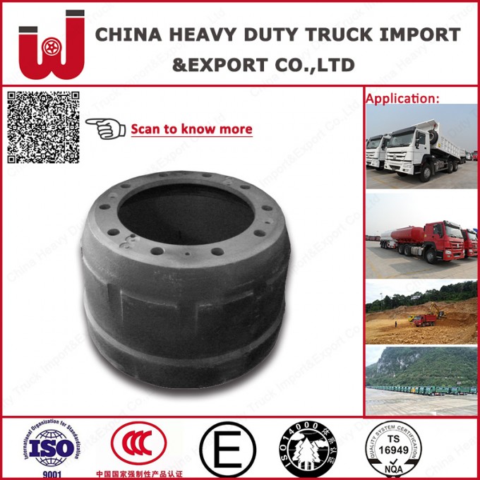Sinotruk HOWO Truck Brake Drum Auto Parts (Az9112440001) Image1