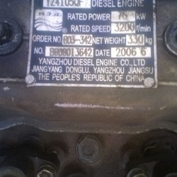 Foton Diesel Engine Yz4105qf B606013642 to Congo