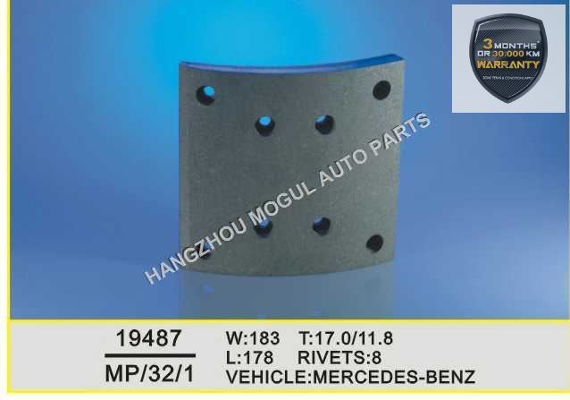 Premium Quality Brake Lining for Heavy Duty Truck (19487) Image1
