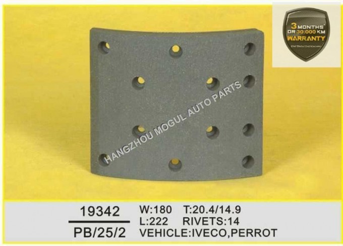 Premium Quality Brake Lining for Heavy Duty Truck (19342) Image1