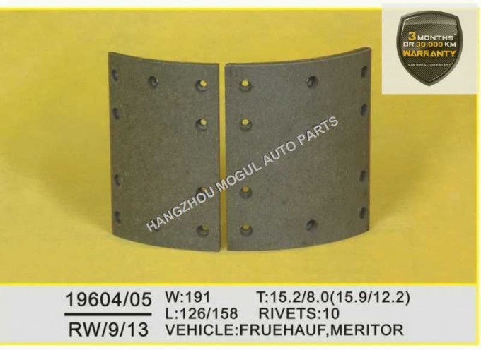 Premium Quality Brake Lining for Heavy Duty Truck (19604/19605) Image1