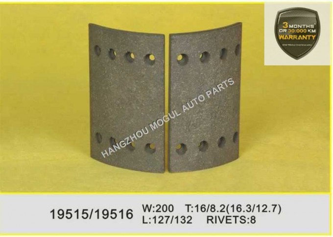 Brake Lining for Heavy Duty Truck with Competitive Quality (19515/19516) Image1