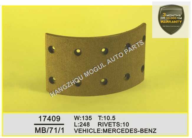 Premium Quality Brake Lining for Heavy Duty Truck (17409) Image1