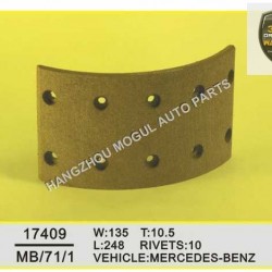 Premium Quality Brake Lining for Heavy Duty Truck (17409)