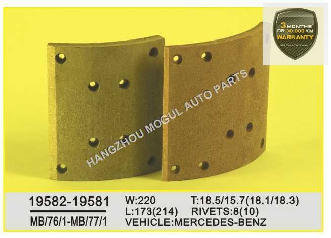 Premium Quality Brake Lining for Heavy Duty Truck (19581/19582) Image1