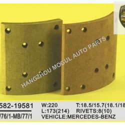 Premium Quality Brake Lining for Heavy Duty Truck (19581/19582)