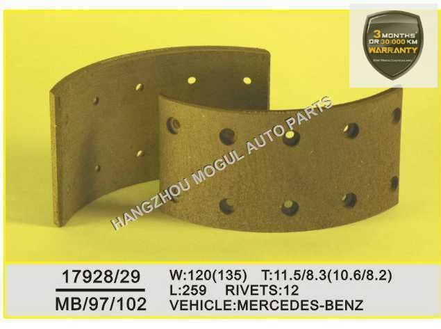 High Quality Brake Lining for Heavy Duty Truck Made in China (MB/97) Image1