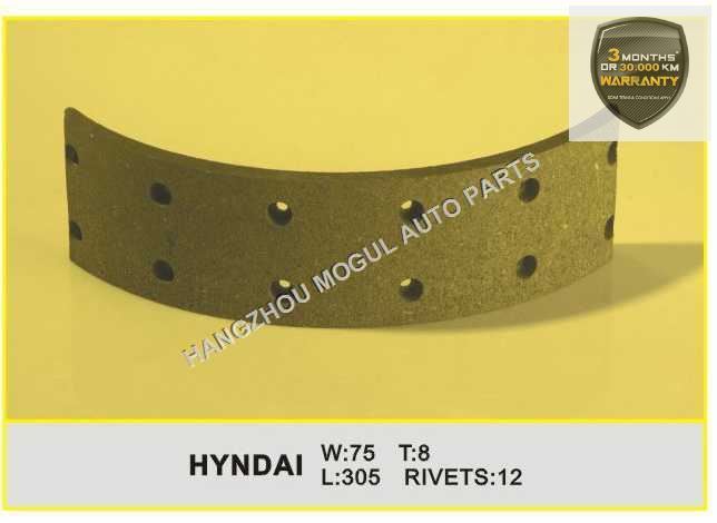 Premium Quality Brake Lining for Japanese Truck (HYNDAI-75) Image1