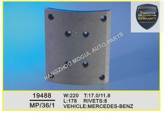 High Quality Brake Lining for Heavy Duty Truck Made in China (19488) Image1