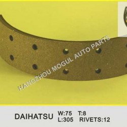 Long Lifetime Brake Lining for Japanese Truck (DAIHATSU-75)