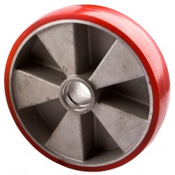 PU Cast Aluminum Core Pallet Truck Wheels, 200x50mm