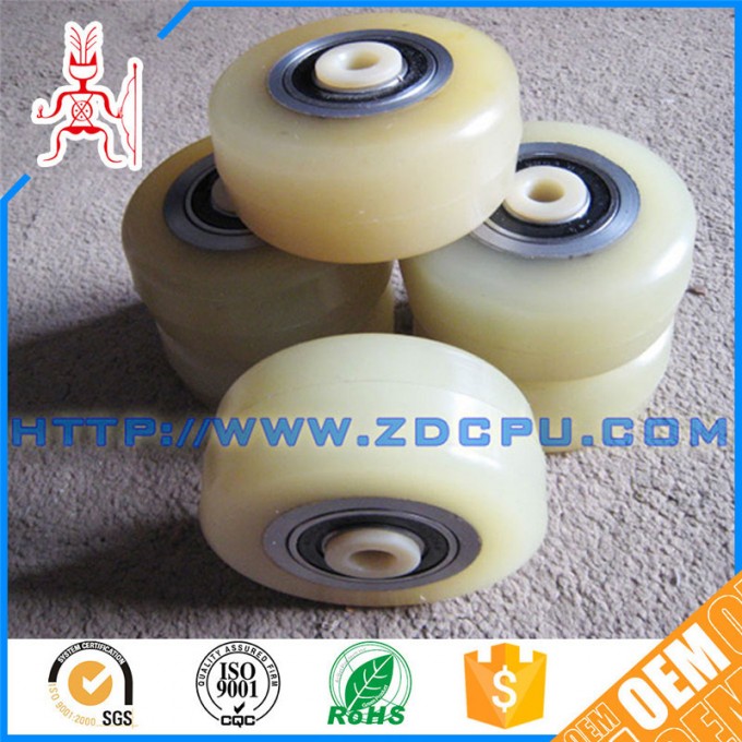 80mm White Nylon Plastic Wheels for Toy Truck Image1