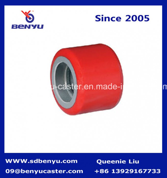 Good Loading Capacity Polyurethane Hand Pallet Truck Red Wheels Image1