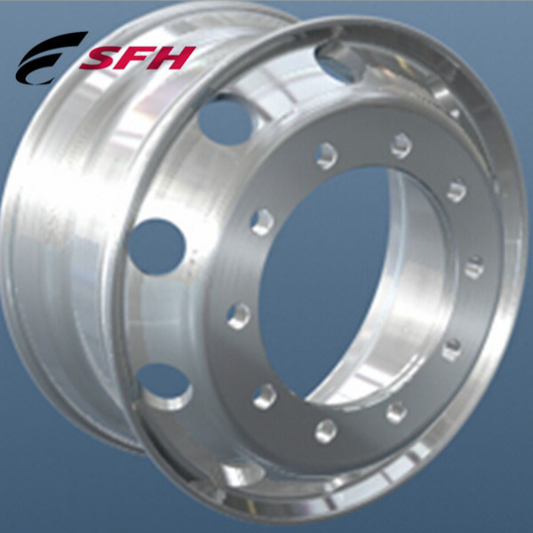 Polished and Machined Forged Aluminum Truck Wheel 22.5X8.25, 22.5X9.00, 22.5X11.75 Image1