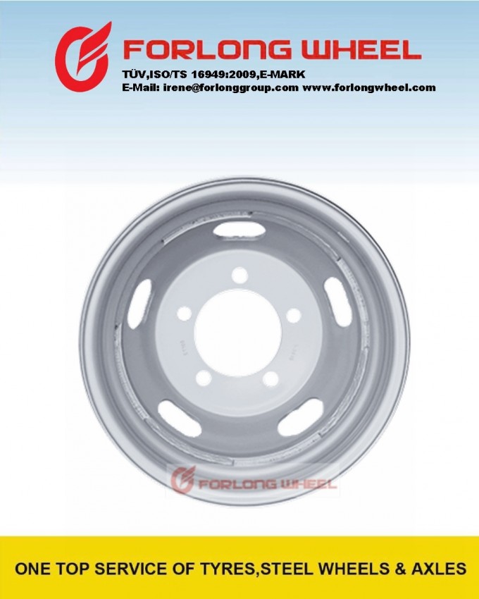 15inch High Speed Light Truck Steel Wheel Image1