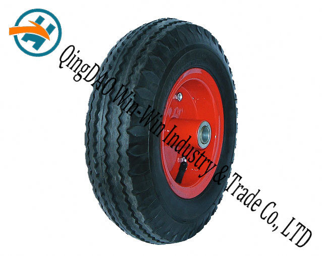 13"X4.00-6 Rubber Wheel for Platform Trucks Image1