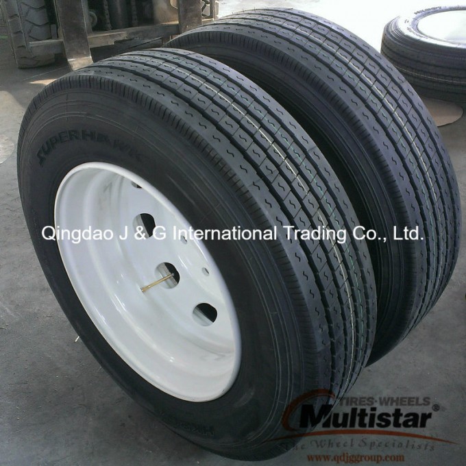 Assembly Truck Wheel Rim and Tyre Image1