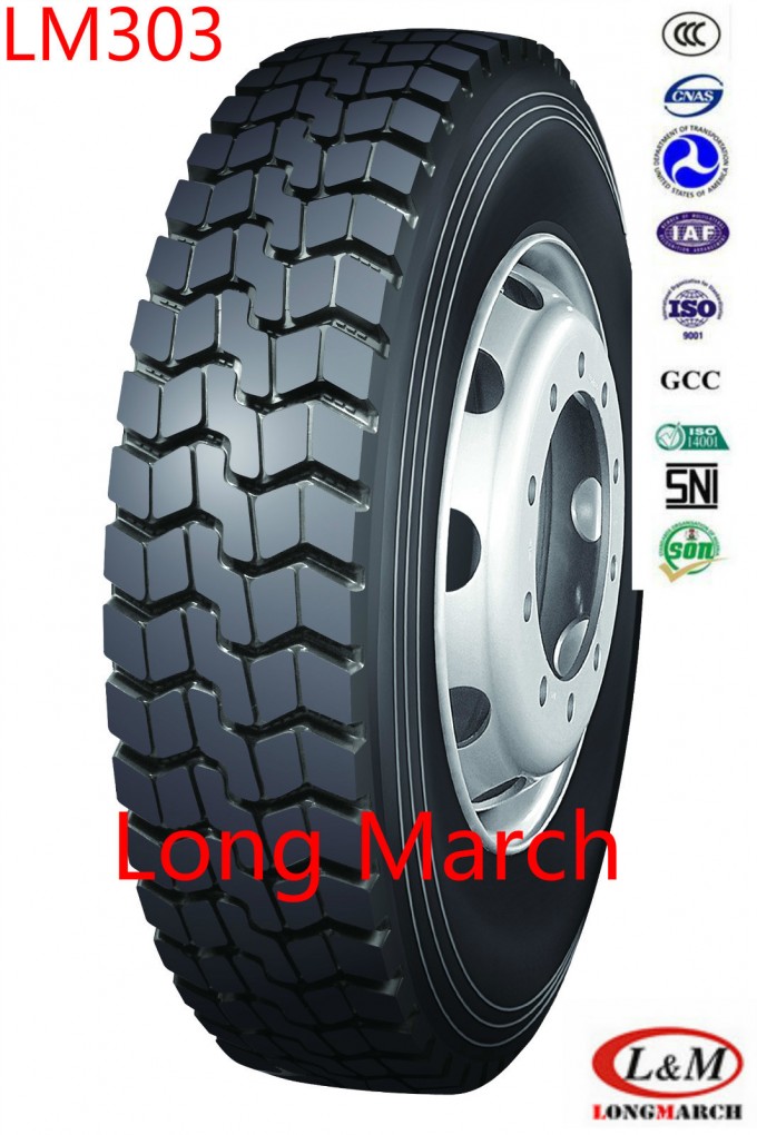 Long March 1200R20 13R22.5 Drive/All Position Radial Truck Tire (LM303) Image1