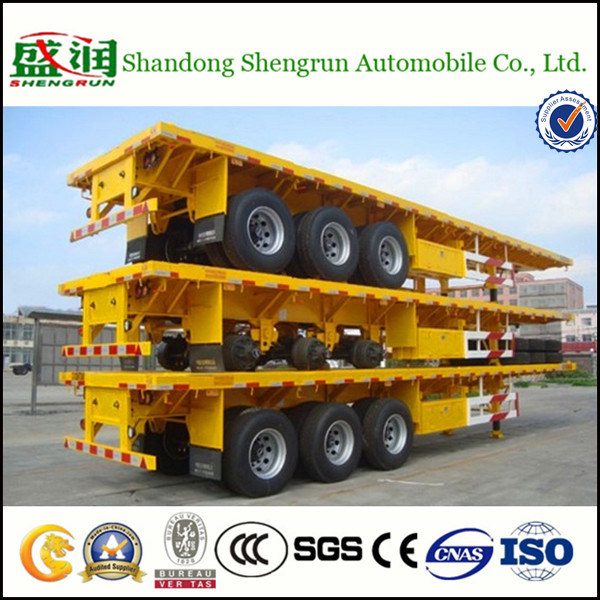 40′ Platform Container Semi Trailer/40feet Flatbed Truck Chassis Bodies Image1