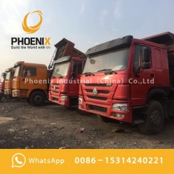 Low Price Used HOWO Dump Trucks Tipper 12 Wheels 375HP 40tons Good Condition for Africa
