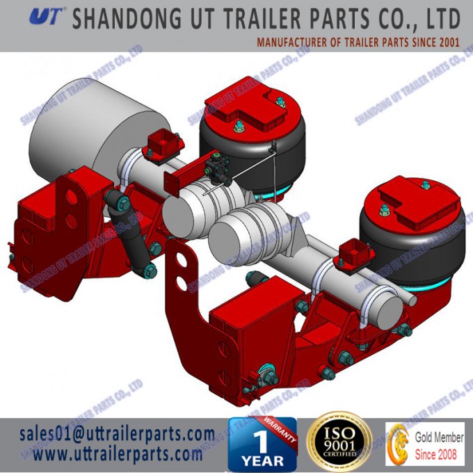 9 Tons Air Ride Suspension for 146mm Round Axle Beam with Lift Axle Image1