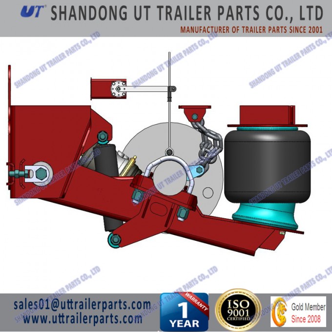 10 Tons Air Suspension for 146mm Round Drum and Disc Brake Grooved Axles Image1