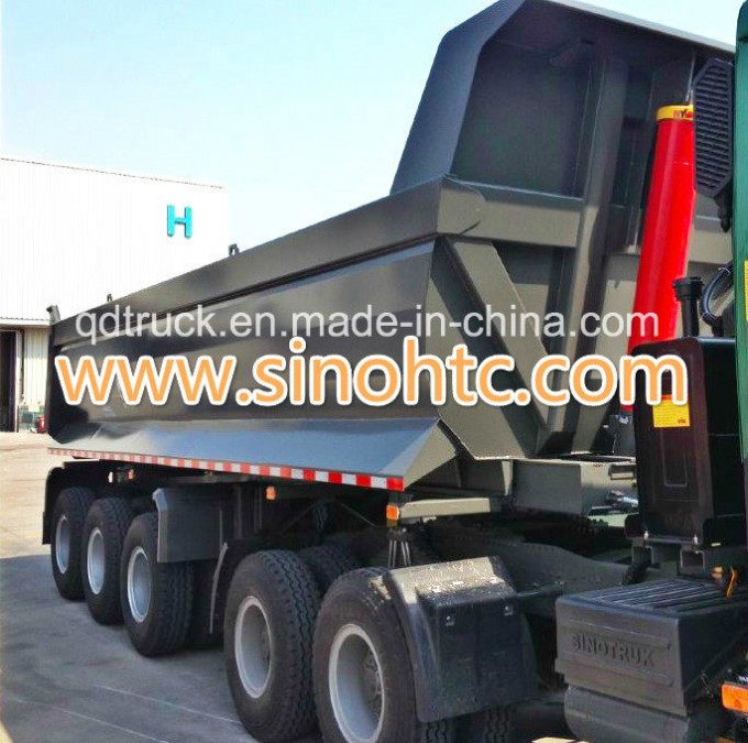 Semi Dump Trailers Mechanical Suspension for Goods Transporting Image1