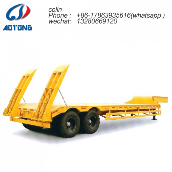 50ton Lowboy Semi Truck Trailer Image1